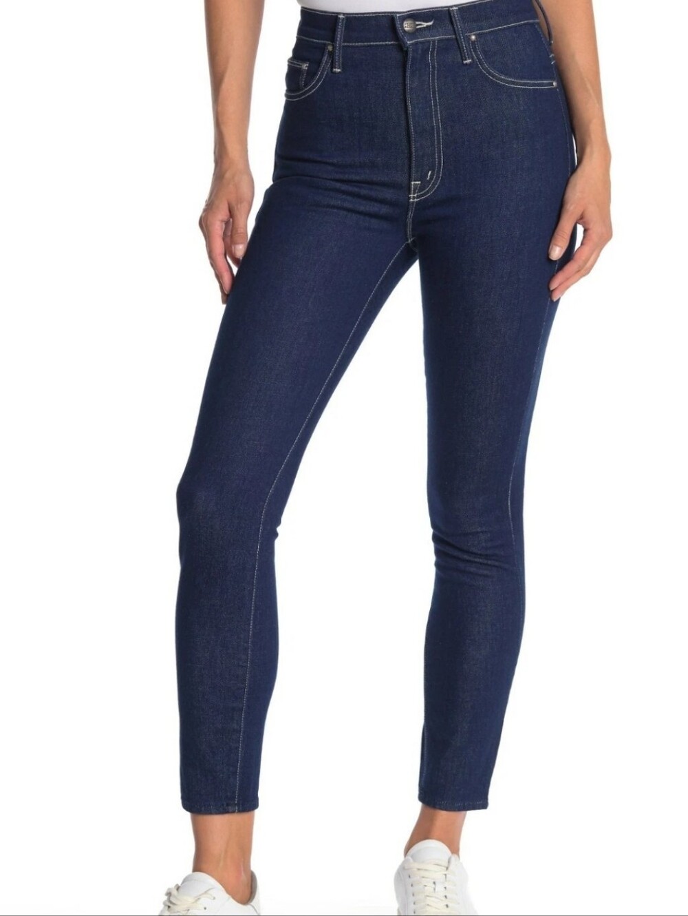 EUC Mother The Swooner Jeans Ankle Crop High Rise Skinny Dark Wash Size 27